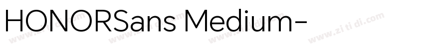 HONORSans Medium字体转换